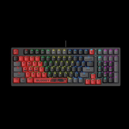 Gaming Keyboard Bloody S98 Sports, Mechanical, BLMS Linear SW, Hot-Swappable, Quiet Typing, 98-Keys,