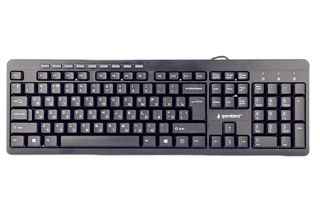 Клавиатура Gembird KB-UM-106-RU, Проводное, Чёрный