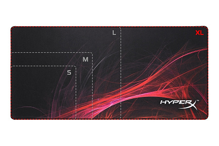 Игровой коврик для мыши HyperX FURY S Pro Speed Edition, Extra Large, Черный/Красный