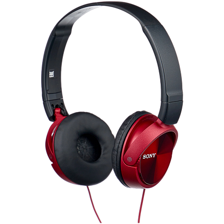 Headphones  SONY  MDR-ZX310APR, Mic on cable,  4pin 3.5mm jack L-shaped, Cable: 1.2m, Red