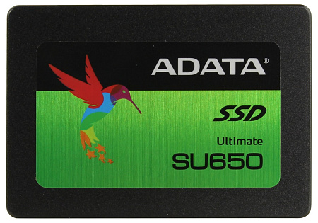 2.5" SATA SSD  240GB   ADATA Ultimate SU650 [R/W:520/450MB/s, 40K/75K IOPS, MK/SMI, 3D-NAND TLC]