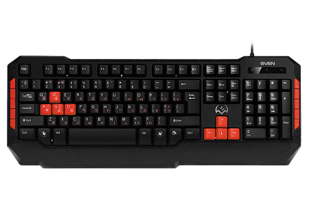 Клавиатура, мышь и коврик для мыши SVEN GS-9000, Проводное, Черный/Красный