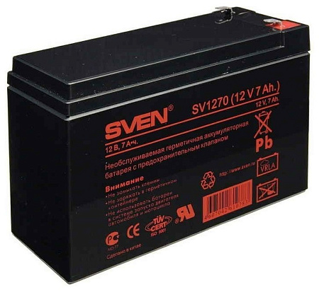 Аккумулятор для резервного питания SVEN SV-0222007, 12В, 7А*ч
