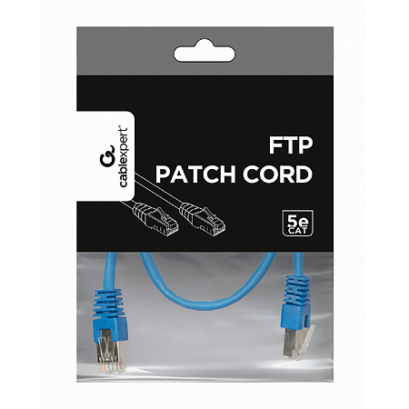 0.5m, FTP Patch Cord Blue, PP22-0.5M/B, Cat.5E, Cablexpert, molded strain relief 50u" plugs 0.5m, FTP Patch Cord Blue, PP22-0.5M/B, Cat.5E, Cablexpert, molded strain relief 50u" plugs