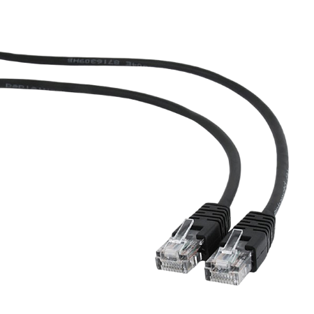  3m, Patch Cord  Black, PP12-3M/BK, Cat.5E, Cablexpert, molded strain relief 50u" plugs
