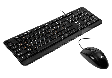 Keyboard & Mouse SVEN KB-S330C, Fn keys, Splash proof, 1200 dpi, 3 buttons, 1.5m, USB, EN/RU, Black Keyboard & Mouse SVEN KB-S330C, Fn keys, Splash proof, 1200 dpi, 3 buttons, 1.5m, USB, EN/RU, Black