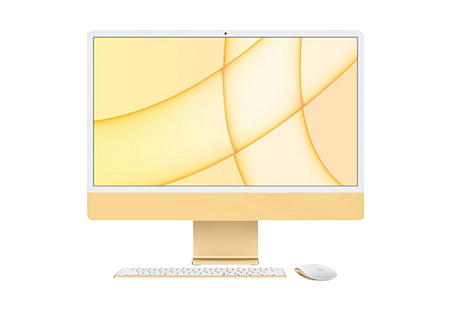 Моноблок Apple iMac A2438, M1 with 8-core CPU and 8-core GPU, 16ГБ/512Гб, macOS Big Sur, Жёлтый