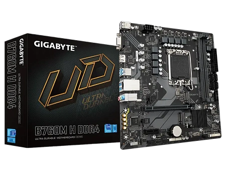 Материнская плата Gigabyte B760M H DDR4, LGA1700, Intel B760, Micro-ATX,процессоры ,оперативная память, ssd, M2, hdd, кейсы