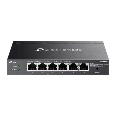 PoE коммутатор TP-LINK ES206GP, 4x IEEE 802.3af/at PoE+