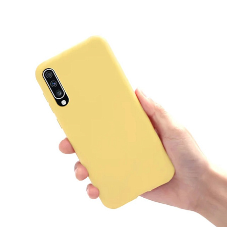 Helmet Case Liquid Silicone Samsung A30S, Yellow Helmet Case Liquid Silicone Samsung A30S, Yellow