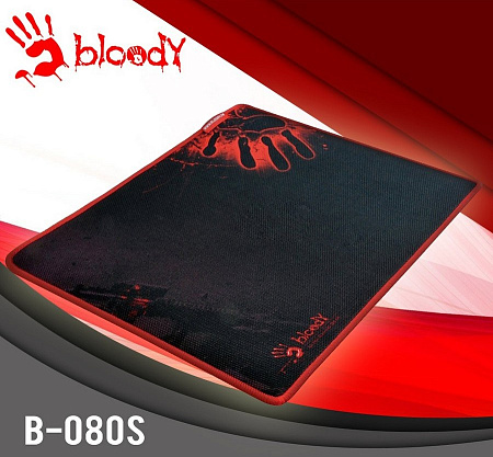 Игровой коврик для мыши Bloody B-080S, Large, Чёрный/Красный 