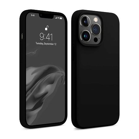Helmet Case Liquid Silicone iPhone 13 Pro, Black