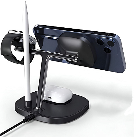 WIWU Wireless Charger 4 in 1 M8, Black WIWU Wireless Charger 4 in 1 M8, Black