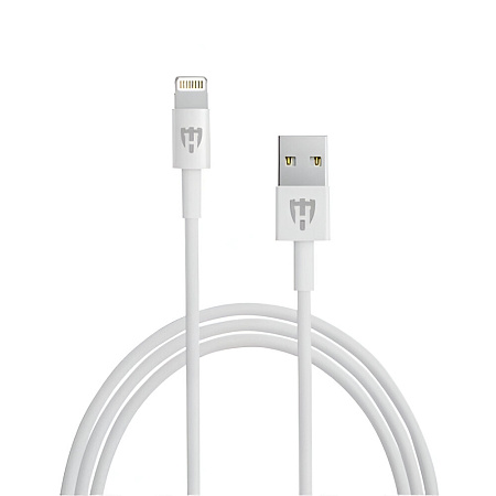 Helmet Cable USB to Lightning Basic 2.1A 1m, White
