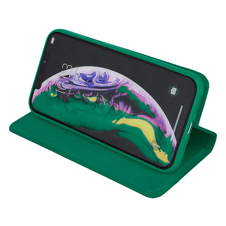 WOO Case Shell Flip Nylon Oppo Reno 12F/12FS 4G, Green WOO Case Shell Flip Nylon Oppo Reno 12F/12FS 4G, Green