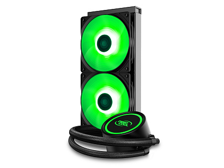 AIO Liquid Cooling Deepcool "GAMMAXX L240 V2" (≤30 dB(A), 69.34 CFM, 2x120mm, RGB LED, 250W, 1293g)