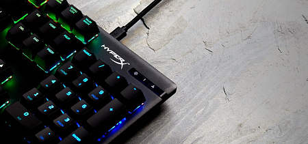 Клавиатура HyperX Alloy Origins, Проводное, Чёрный