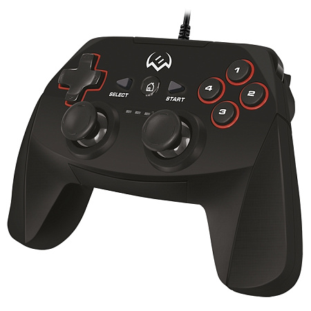 Gamepad SVEN GC-750, 4 axes, D-Pad, 2 mini joysticks, 11 buttons, Vibration feedback, Soft-touch coa