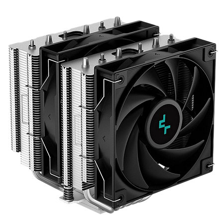 AC Deepcool "AG620" (<29.4dBA, 300-1850RPM, 67.88CFM, 2x120mm, 260W, 6x6mm, 1300g.)