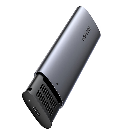 UGREEN Enclosure Type-C 3.2 Gen2 to M.2 M-Key/M+B Key NVMe PCIE 3.0 10Gbps 0.5M Cable CM400, Grey