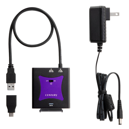 3.5" / 2.5"  to USB3.1 Gen2  Adapter for SATA HDD/SSD, Century "CRASU31", PSU