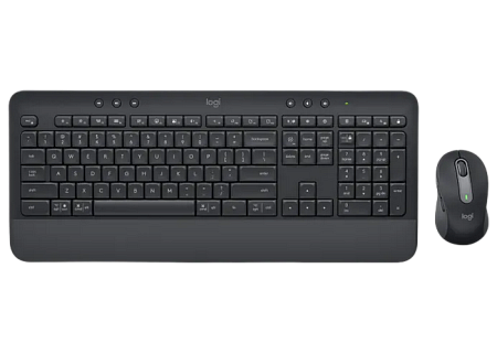 Wireless Keyboard & Mouse Logitech MK650, Quiet typing, Palm rest, Media сontrols, 4000dpi, 5 button