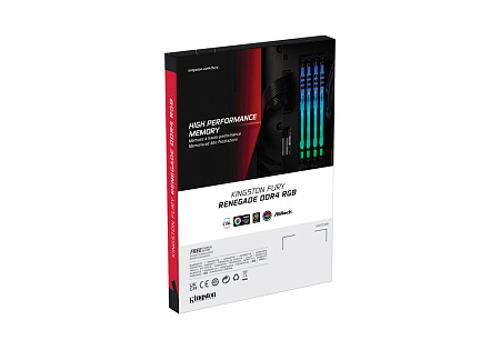 32GB DDR4-3600MHz Kingston FURY Renegade RGB (Kit of 2x16GB) (KF436C16RB1AK2/32), CL16, 1.35V
