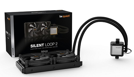 AIO Liquid Cooling be quiet! "Silent Loop 2 240mm" (16,8-38.3dB, 2x120mm, PWM, 2200RPM, 73.4 CFM, Pu AIO Liquid Cooling be quiet! "Silent Loop 2 240mm" (16,8-38.3dB, 2x120mm, PWM, 2200RPM, 73.4 CFM, Pu