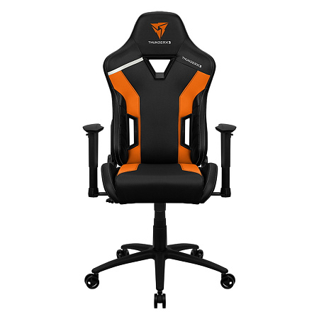 Gaming Chair ThunderX3 TC3 Black/Tiger Orange, User max load up to 150kg / height 165-185cm