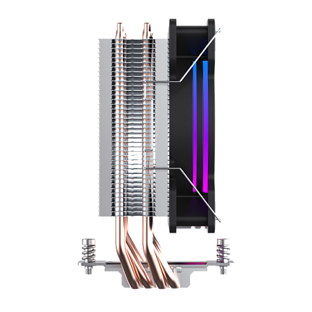 AC Gamemax "Ice-Blade ARGB" ( <32,6db, 800-1600RPM, 68CFM, 120mm, PWM, ARGB, 4x6mm, 190W, 428g.)