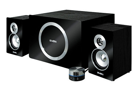 Speakers SVEN "MS-1085" Black / Silver, 46w / 20w + 2x13w / 2.1 Speakers SVEN "MS-1085" Black / Silver, 46w / 20w + 2x13w / 2.1