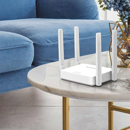 Wi-Fi AC Dual Band MERCUSYS Router, "AC10", 1200Mbps, MU-MIMO, 4x5dBi Antennas, 2xLAN Port