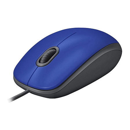 Mouse Logitech M110 Silent, 1000 dpi, 3 buttons, Ambidextrous, 85g., 1,8m, USB, Blue