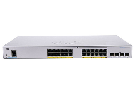 24-port Gigabit PoE Smart Switch Cisco CBS250-24P-4X, 4 x 10G SFP+