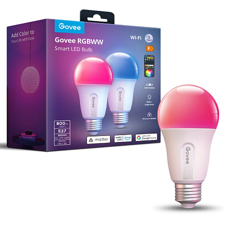 Умная светодиодная лампа GOVEE RGBWW (2 Pack) E27