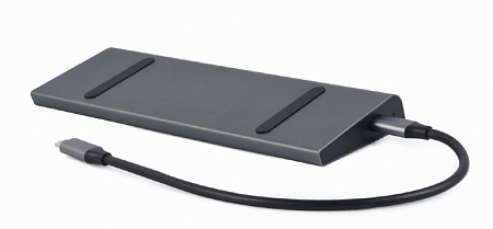 Docking Station Gembird A-CM-COMBO9-02, 3xUSB3.1, USB-C, HDMI, DP, VGA, LAN, 3.5mm, PD 87W, Metal ho