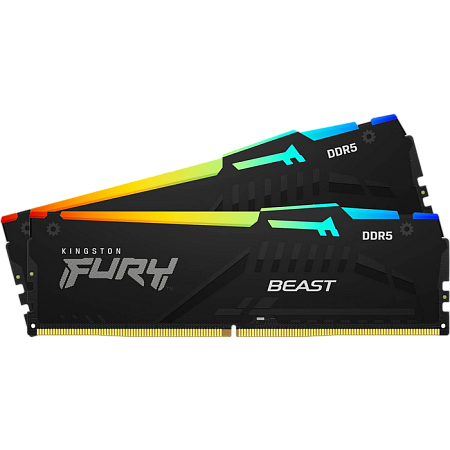 .32GB DDR5-5200MHz  Kingston FURY Beast RGB (Kit of 2x16GB)  (KF552C40BBAK2-32), CL40-40-40, 1.25V,B