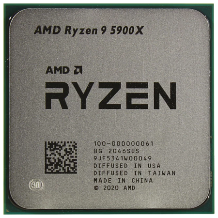 CPU AMD Ryzen 9 5900X  (3.7-4.8GHz, 12C/24T, L2 6MB, L3 64MB, 7nm, 105W), Socket AM4, Rtl