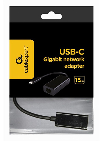 Gigabit Ethernet Adapter USB3.1 TYPE C to RJ45, Cablexpert A-CM-LAN-01