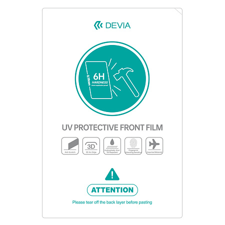 Devia Intelligent UV Protective Front Film(0.19mm)(1PCS), Clear