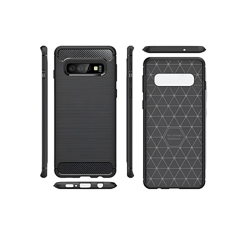 Helmet Case Carbon Shockproof Samsung S10E, Black