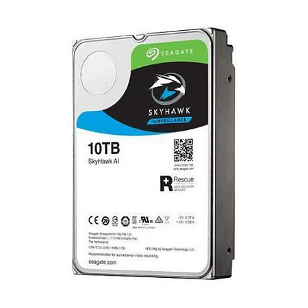 3.5" HDD 10.0TB-SATA- 256MB Seagate  " SkyHawk AI Surveillance (ST10000VE001)"