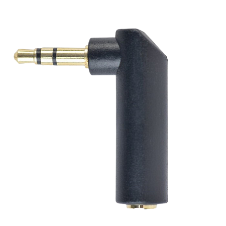Аудио адаптер Cablexpert A-3.5M-3.5FL, 3.5mm 3-pin (F) - 3.5mm 3-pin (M), Чёрный
