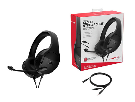 Игровая Гарнитура HyperX Cloud Stinger Core, Проводной аналоговый, Чёрный