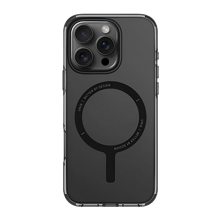 Uniq Case for iPhone 16 Pro Hybrid Clario (ECO) with Magclick Charging, Smoke