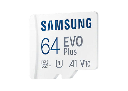 Карта памяти Samsung EVO Plus MicroSD, 64Гб (MB-MC64KA/EU)