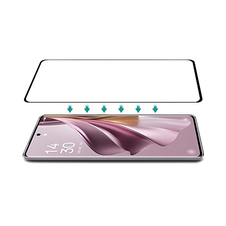 Helmet Diamond Glass 5D Oppo Reno 10 Pro 5G, Black