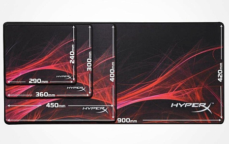 Игровой коврик для мыши HyperX FURY S Pro Speed Edition, Extra Large, Черный/Красный