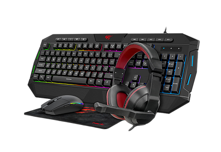 Gaming Keyboard & Mouse & Mouse Pad & Headset Havit KB501CM, US Layout, USB/3.5mm Gaming Keyboard & Mouse & Mouse Pad & Headset Havit KB501CM, US Layout, USB/3.5mm