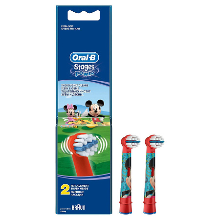 Acc Electric Toothbrush Braun Extra Soft Kids Mickey 2 pcs